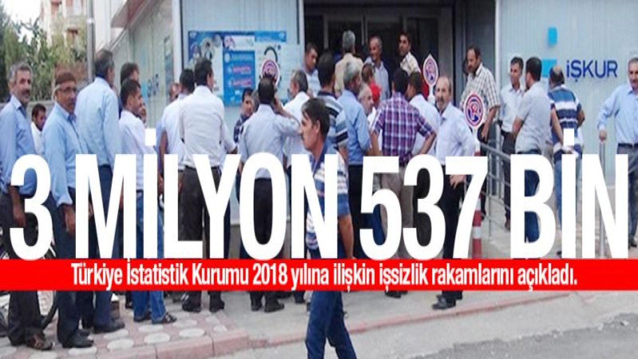 2018 yılı işsizlik rakamları açıklandı