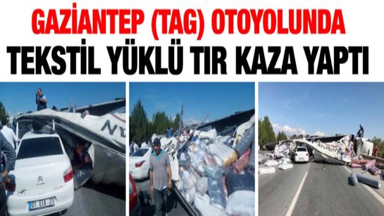 Otoyolda karşı şeride geçen tıra iki otomobil çarptı: 4 yaralı