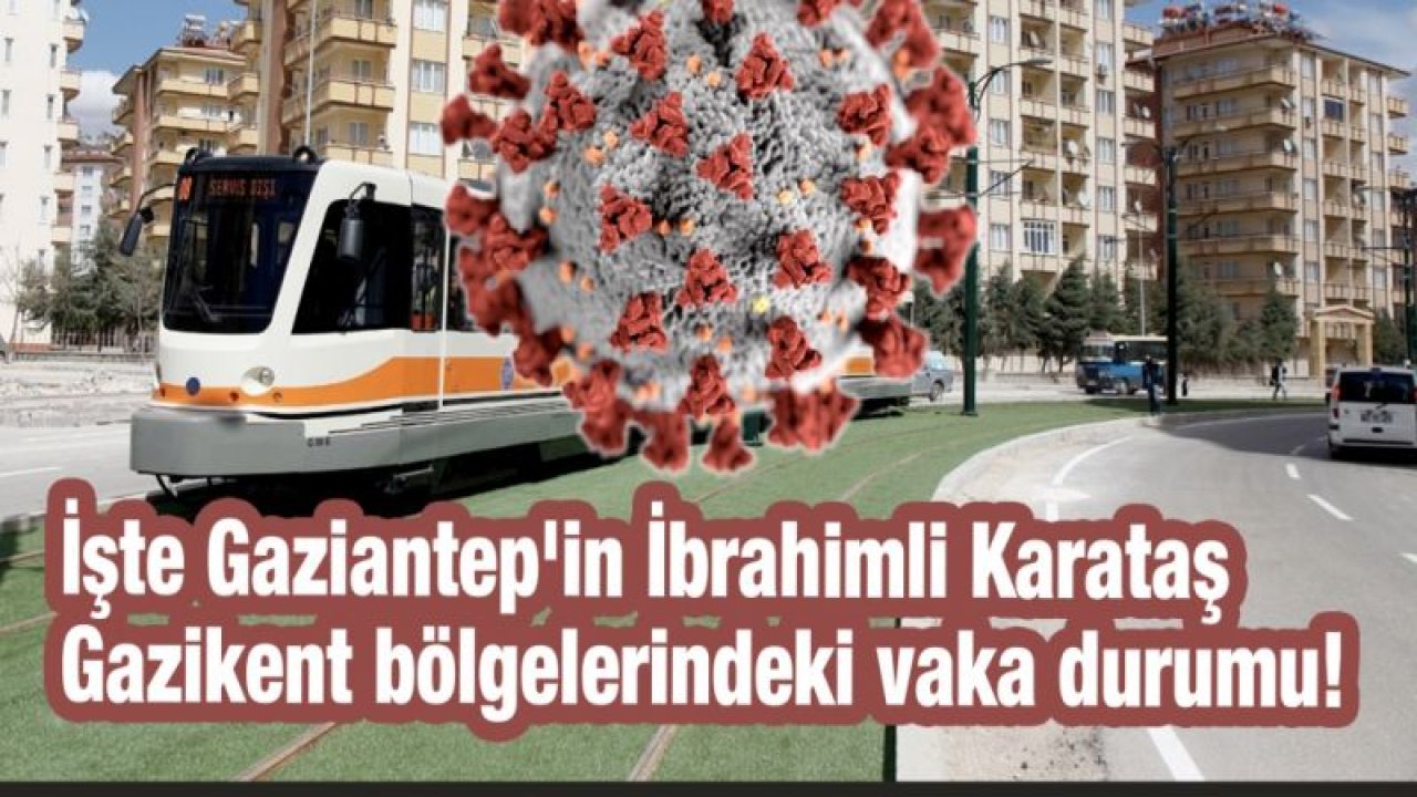 İşte Gaziantep'in İbrahimli Karataş Gazikent bölgelerindeki vaka durumu!