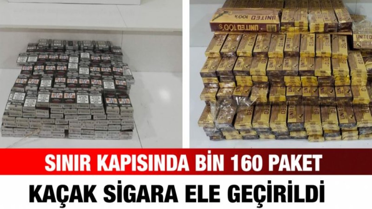 Sınır kapısında bin 160 paket kaçak sigara ele geçirildi