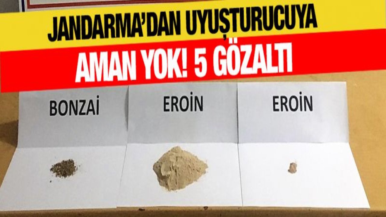 Kahramanmaraş'ta uyuşturucu operasyonu: 5 gözaltı