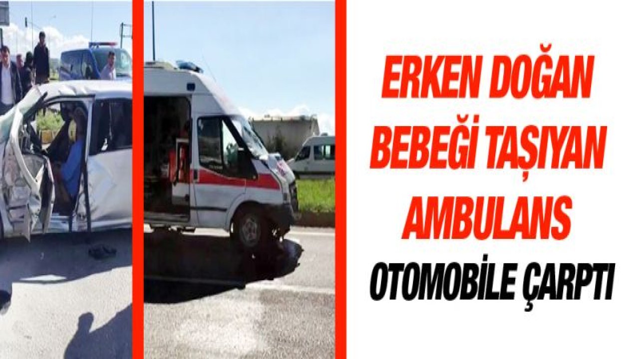 islahiye'de Ambulans kaza yaptı