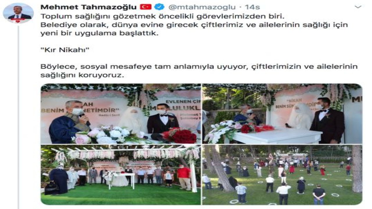 Şahinbey'de "Kır Nikahı" Uygulaması Başladı