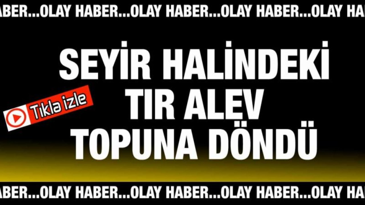 Son Dakika...Video İzle...Gaziantep-Adana otoyolunda Seyir halindeki tır alev topuna döndü