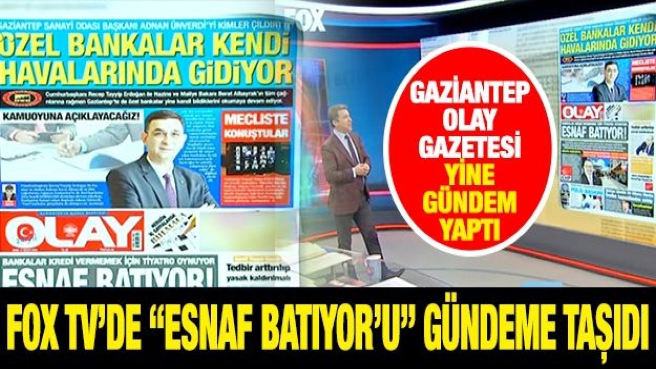 Küçükkaya Fox Tv’de “Esnaf Batıyor’u” gündeme taşıdı