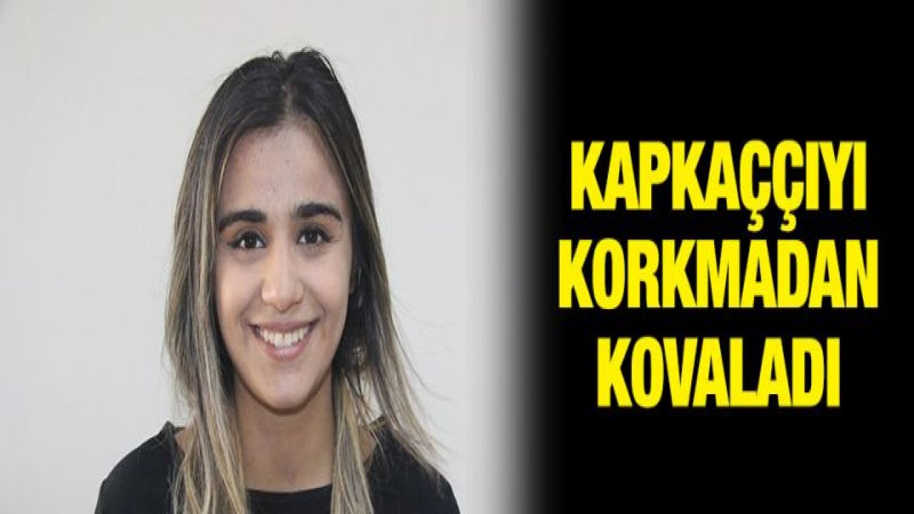 Çantası çalınan genç kız kapkaççıyı böyle kovaladı