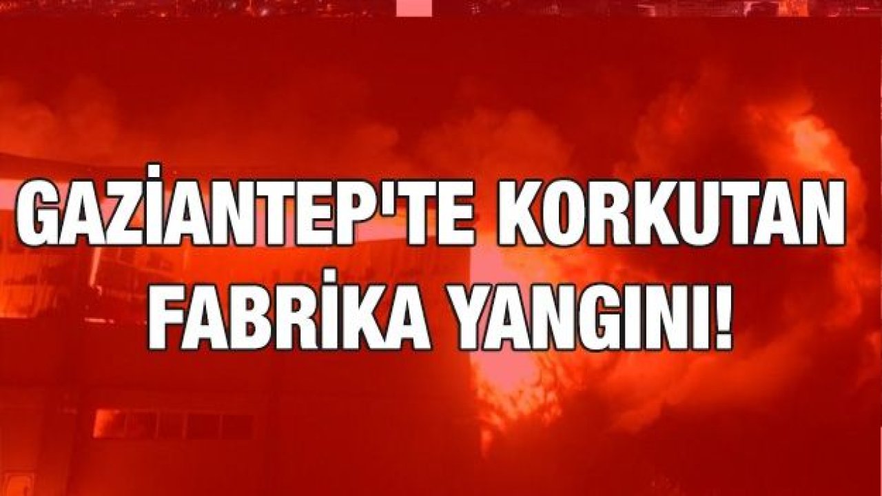 Gaziantep'te korkutan fabrika yangını!