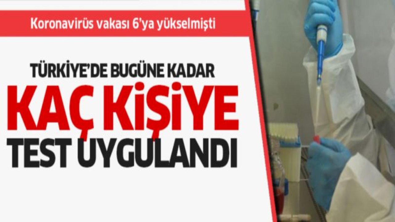 Türkiye’de bugüne kadar kaç kişiye koronavirüs testi uygulandı?