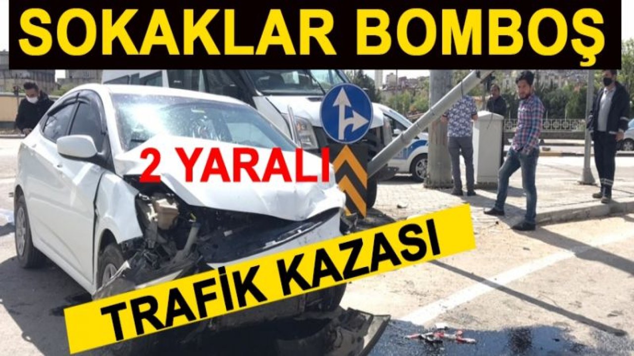 Sokağa Çıkma Yasağında Boş Yolda İlginç Trafik Kazası