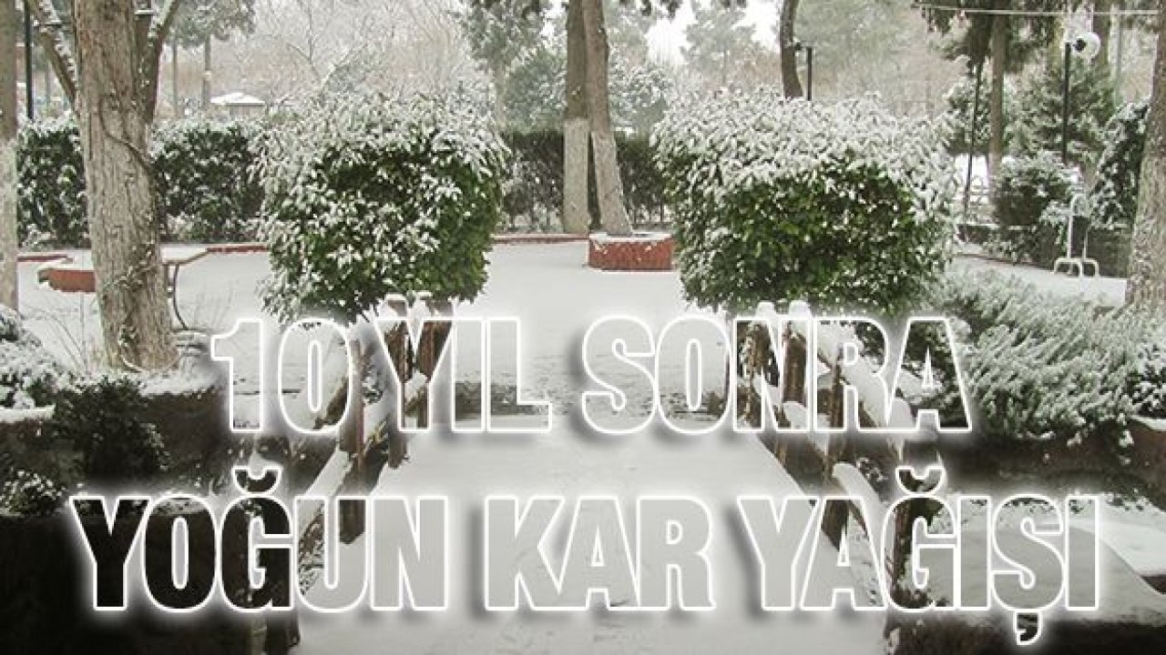 Araban’da 10 yıl sonra ilk kez yoğun kar yağışı