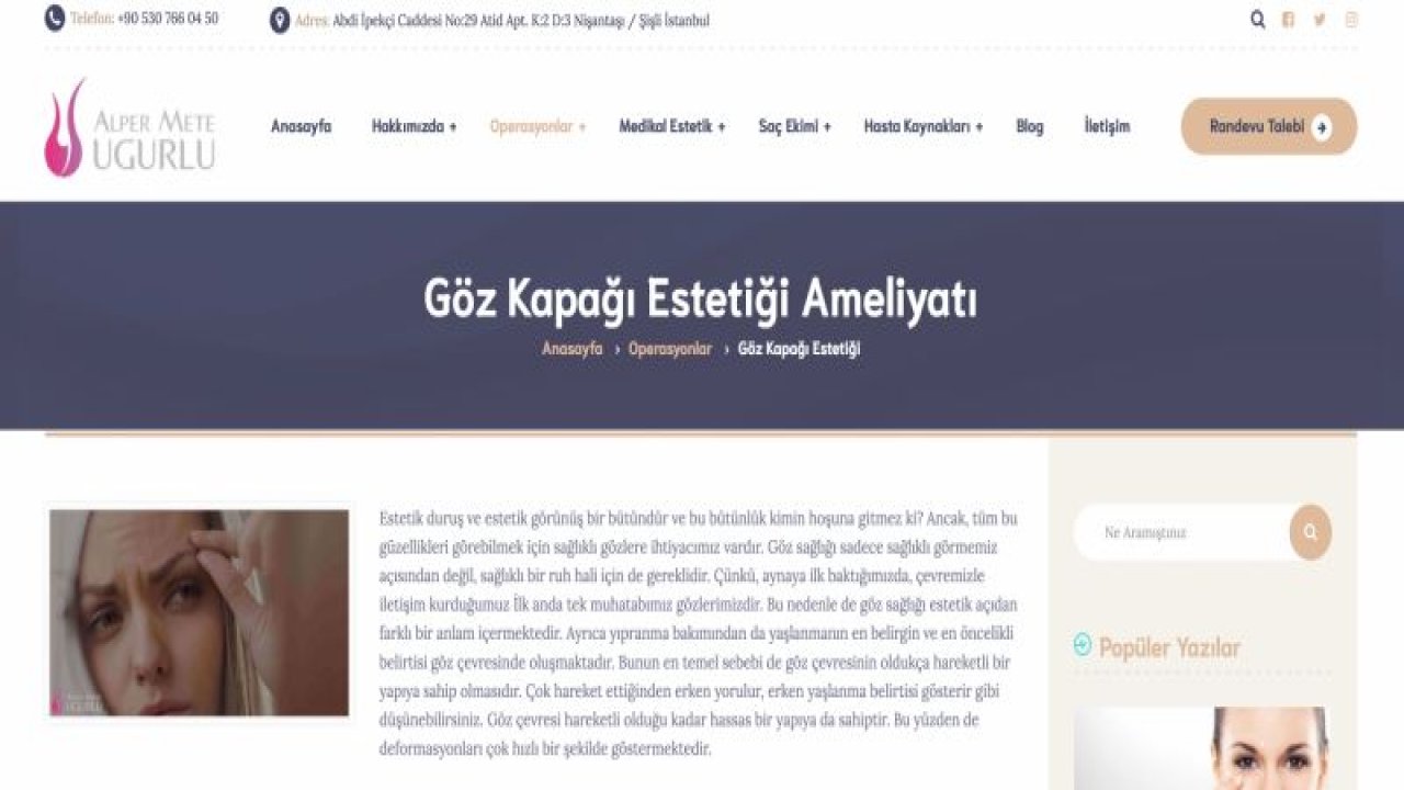 Göz Kapağı Estetiği Nedir?