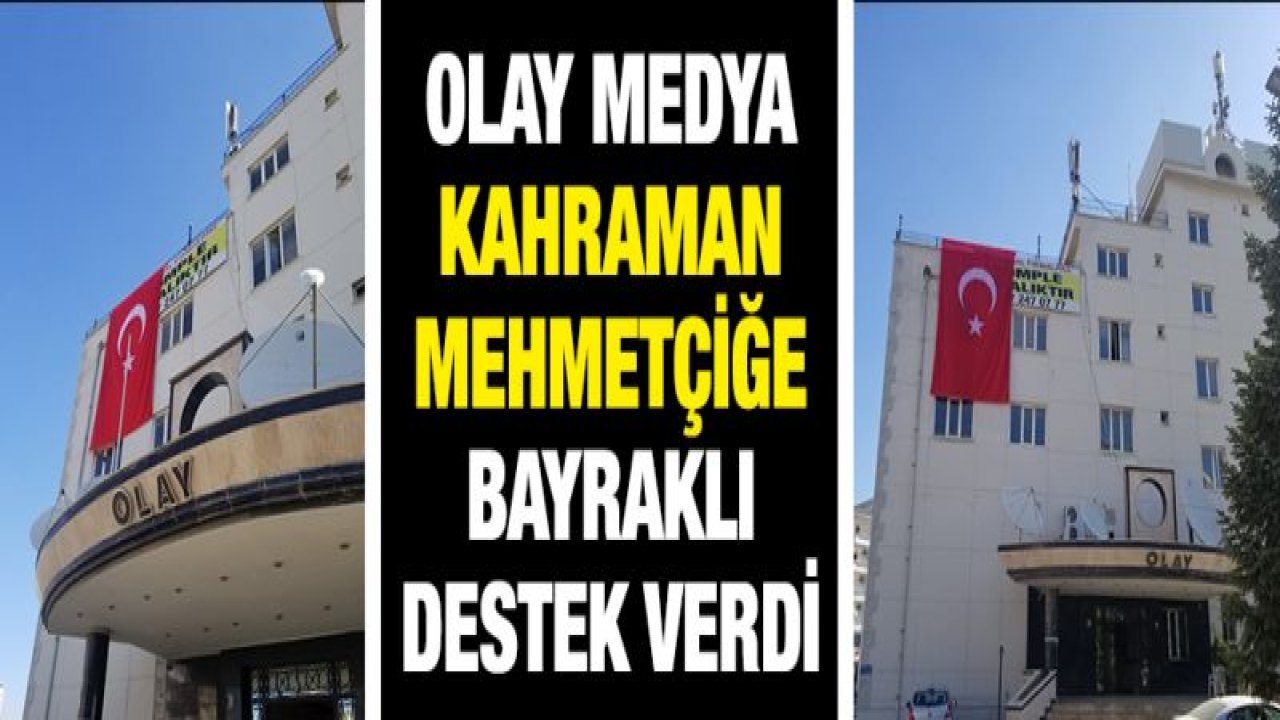 Kahraman Mehmetçiklere Türk bayraklı destek