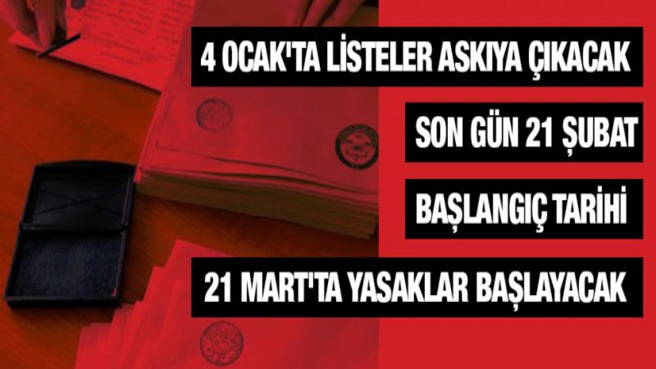 YSK yerel seçim takvimini açıkladı: Listeler askıya ne zaman çıkacak?