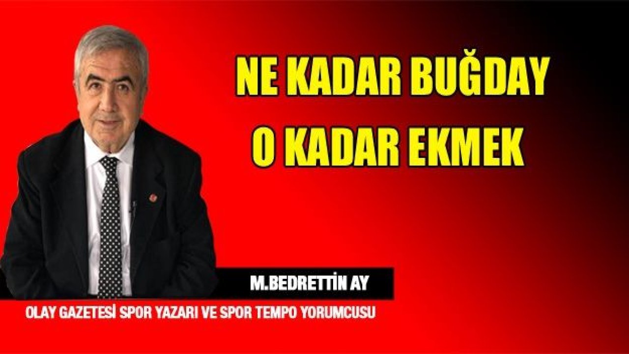 NE KADAR BUĞDAY O KADAR EKMEK