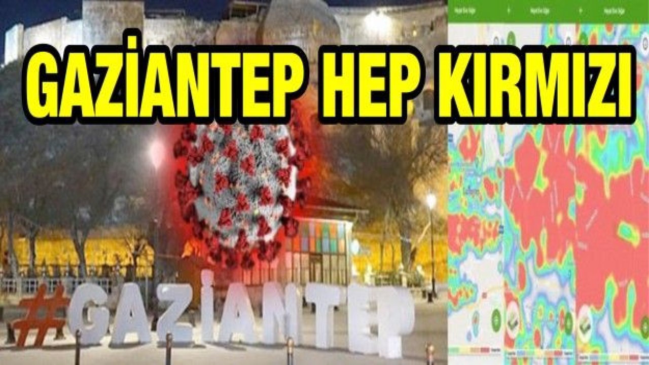 Gaziantep, koronavirüs haritasında kırmızıya büründü!