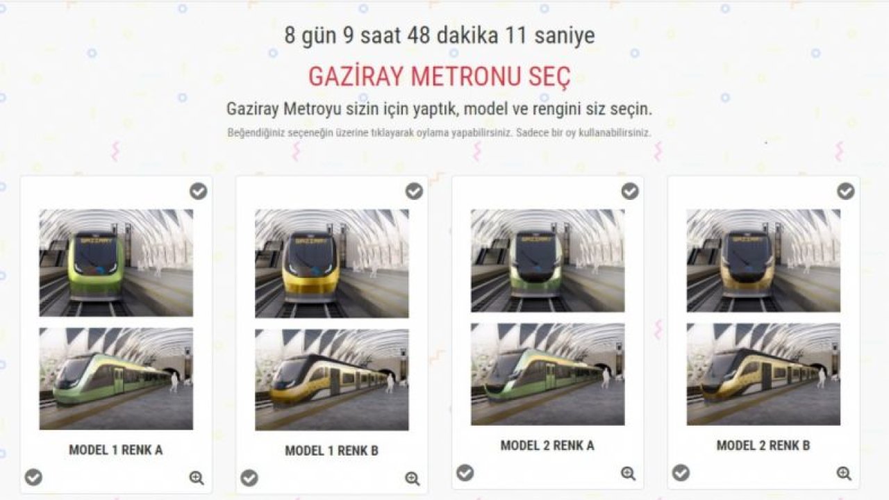 Gaziray Metronu Sen Seç!