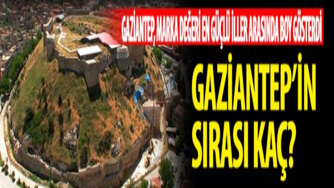 Gaziantep, marka değeri en güçlü iller arasında boy gösterdi