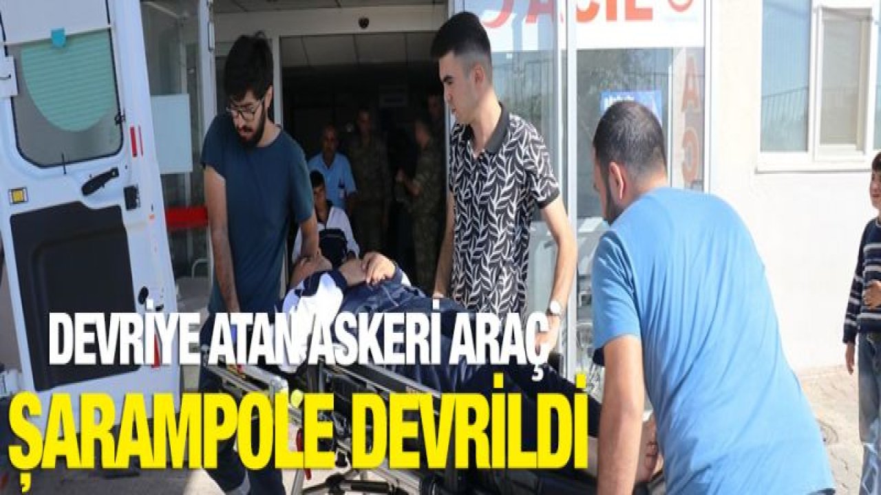 Sınırda devriye atan askeri araç şarampole devrildi: 2 asker yaralı