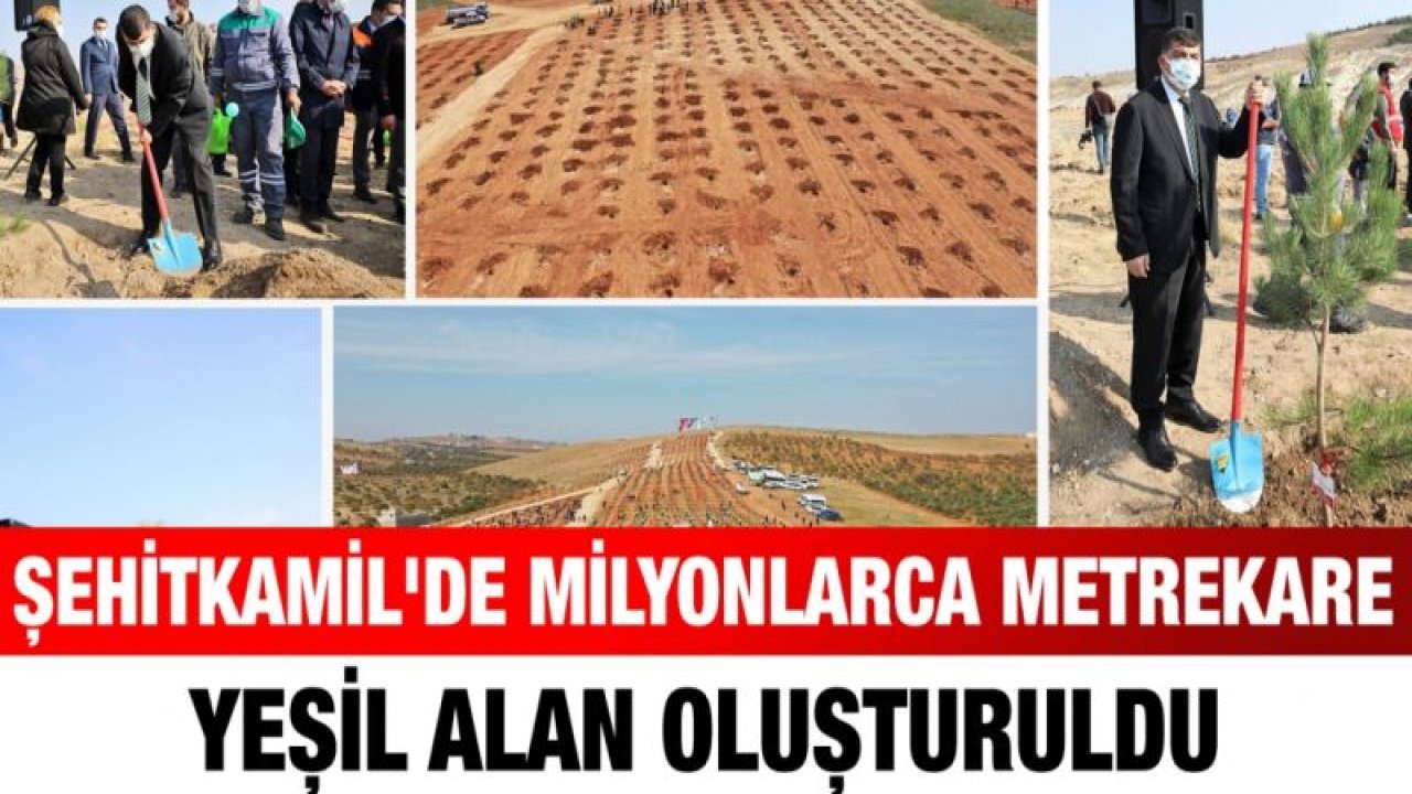 ŞEHİTKAMİL'DE MİLYONLARCA METREKARE YEŞİL ALAN OLUŞTURULDU