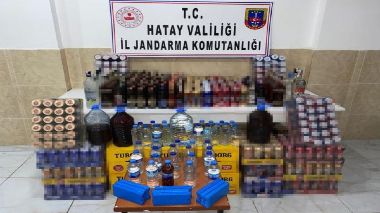 Hatay’da 241 litre kaçak içki ele geçirildi