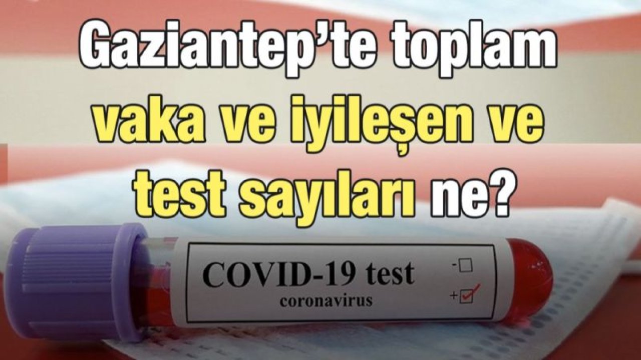 Gaziantep’te toplam vaka ve iyileşen ve test sayıları ne?