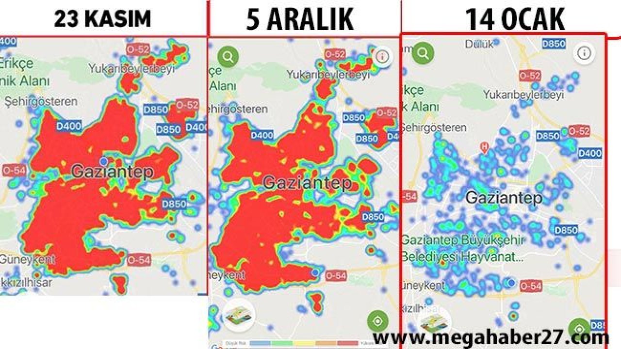 Gaziantep'te harita yeşile döndü