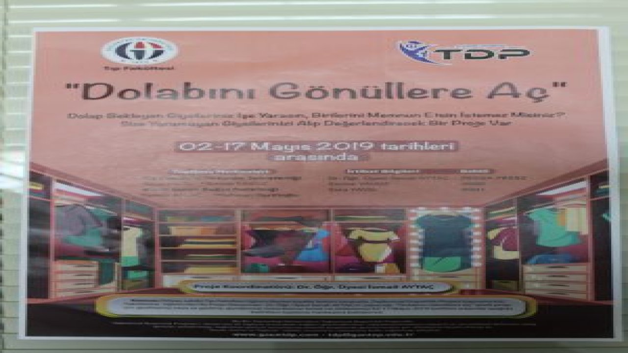 GAÜN' de 'Dolabını Gönüllere Aç' Projesi