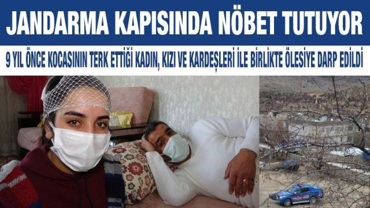 Jandarma kapısında nöbet tutuyor