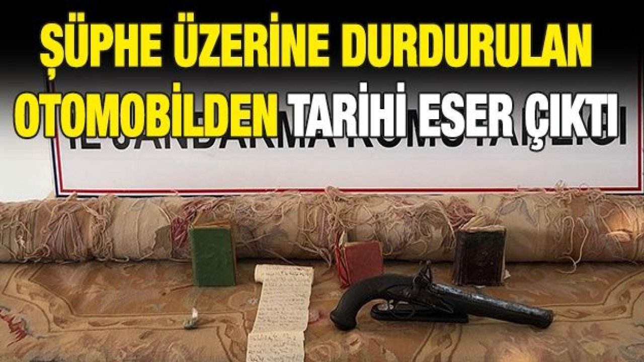 Şüphe üzerine durdurulan otomobilden tarihi eser çıktı