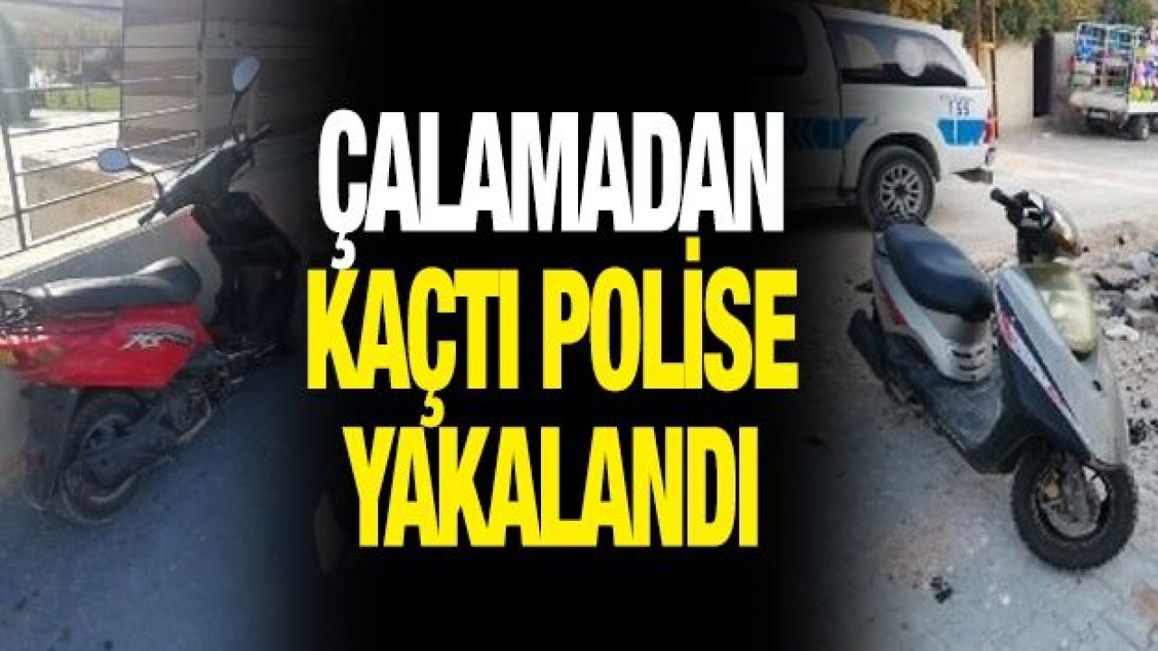 Çalamadan kaçtı polise yakalandı