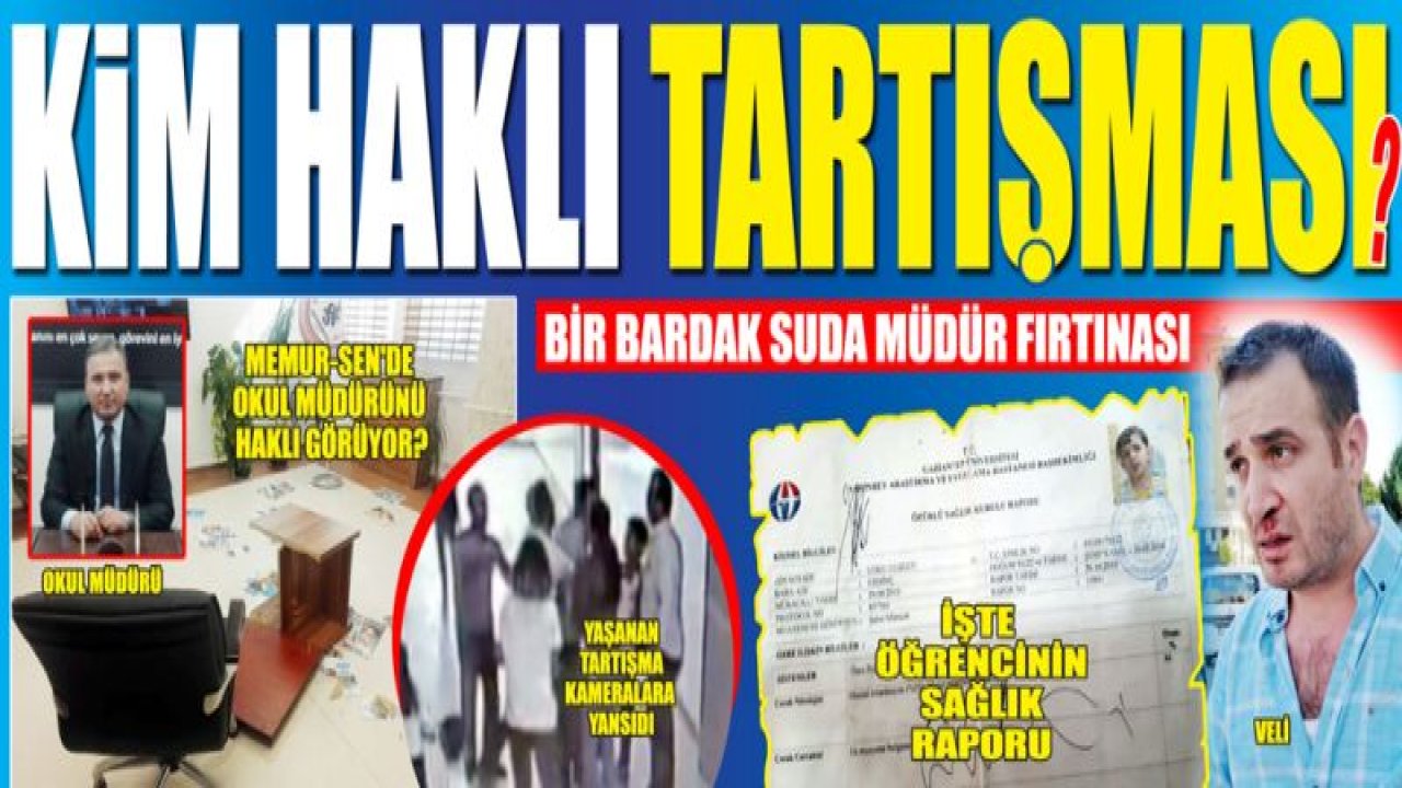 KİM HAKLI TARTIŞMASI? BİR BARDAK SUDA MÜDÜR FIRTINASI