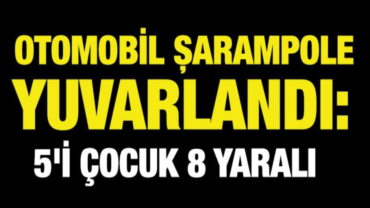 Otomobil şarampole yuvarlandı: 5'i çocuk 8 yaralı