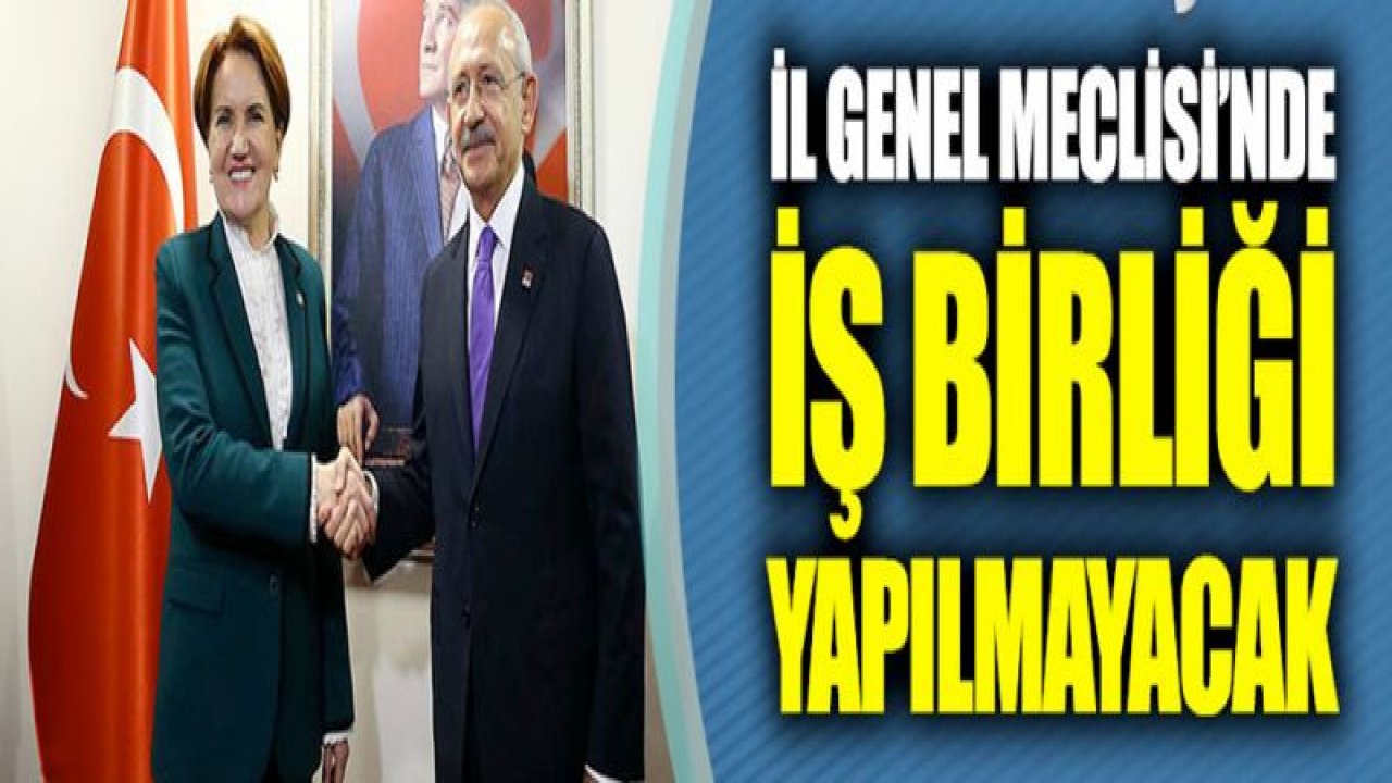 İl Genel Meclisi'nde iş birliği yok!