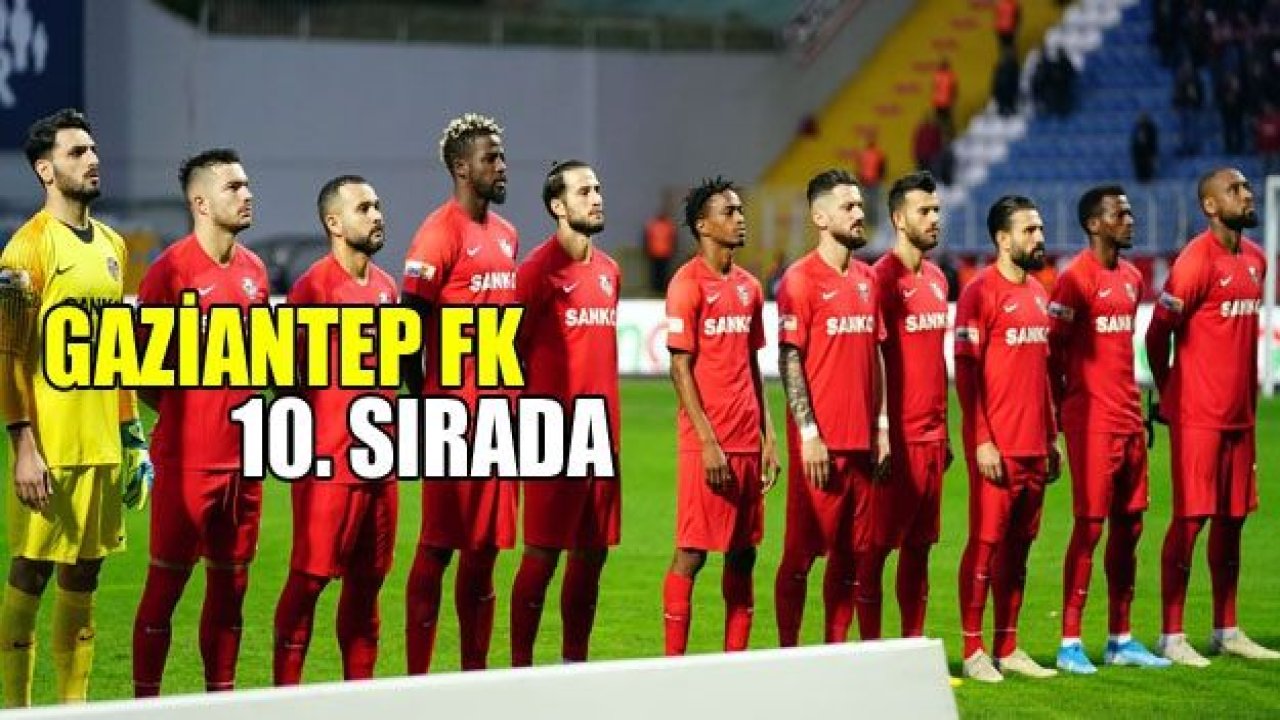 Gaziantep FK, 10. sırada!