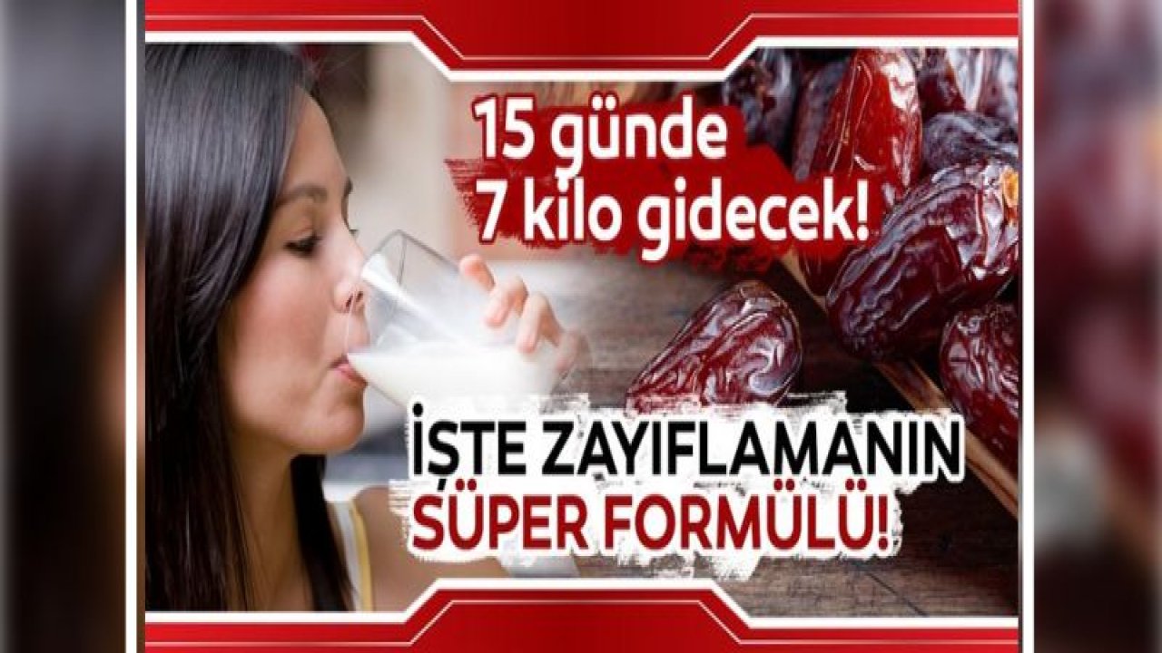 Kalıcı zayıflamanın en etkili yolu hurma süt diyeti! 15 günde 7 kilo yağdan zayıflama...