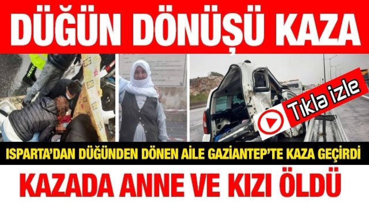 Son Dakika...Video İzle...Düğün dönüşü kaza: 2 ölü