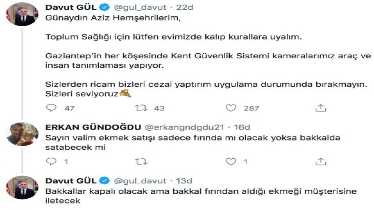 Vali Gül'den Vatandaşın 'EKMEK NASIL ALIRIM?' Sorusuna Yanıt