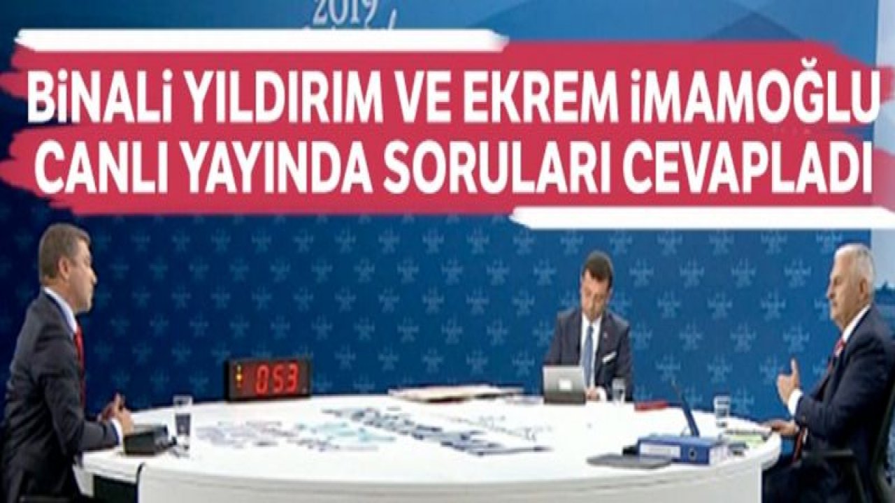 Binali Yıldırım ve Ekrem İmamoğlu tarihi yayında sorulara cevap verdi