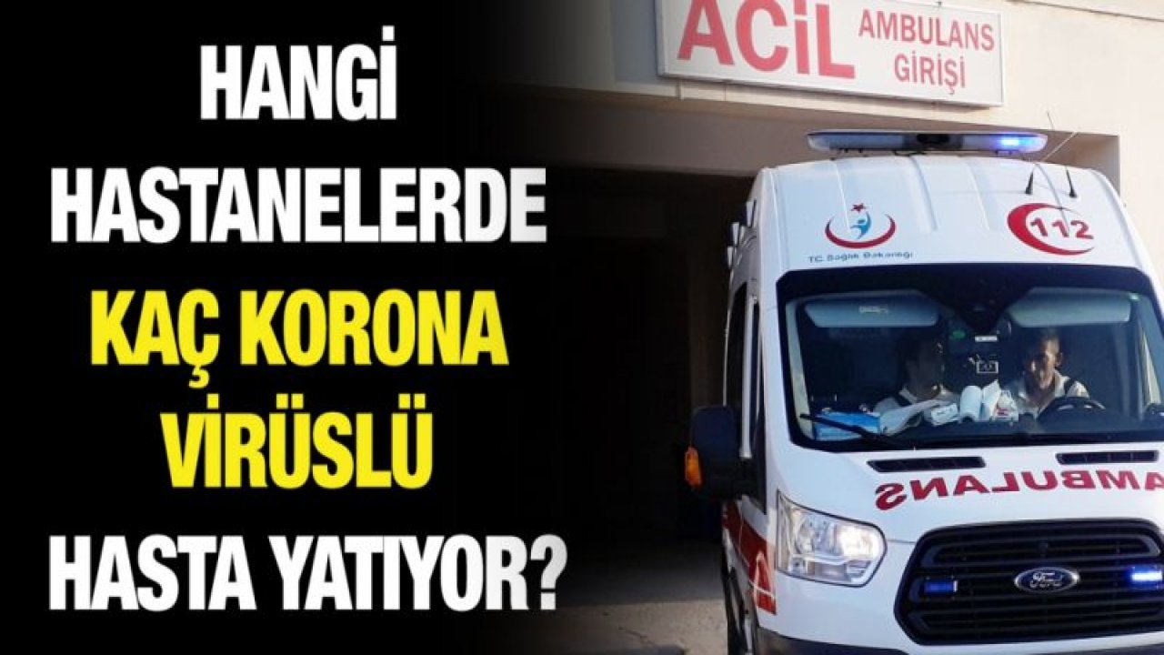 Hangi hastanelerde kaç korona virüslü hasta yatıyor?