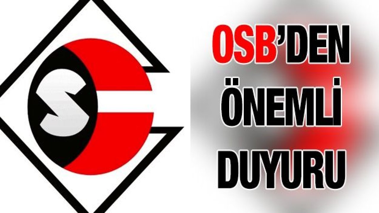 Gaziantep OSB'den personel ve işçi servisleri hakkında önemli duyuru