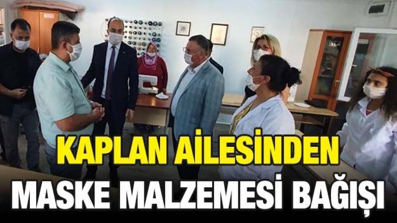 Kaplan ailesinden maske malzemesi bağışı