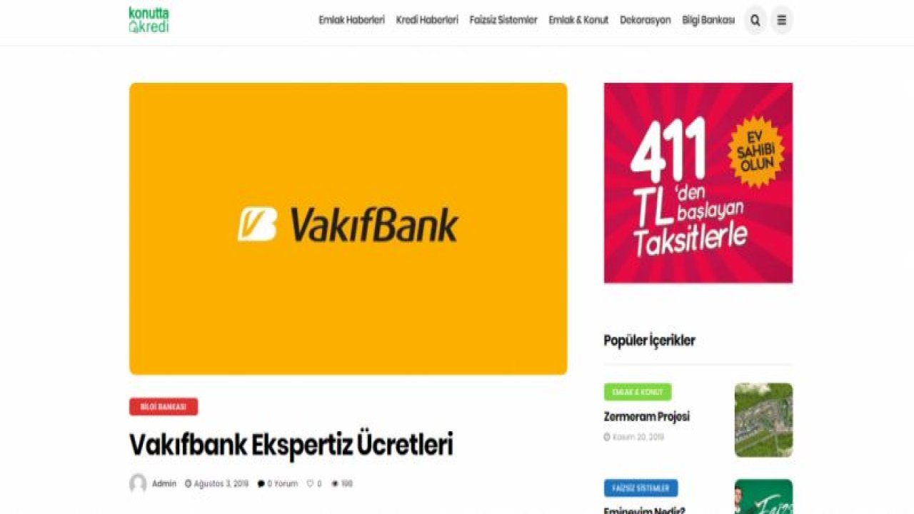 Vakıfbank Ekspertiz Ücretleri