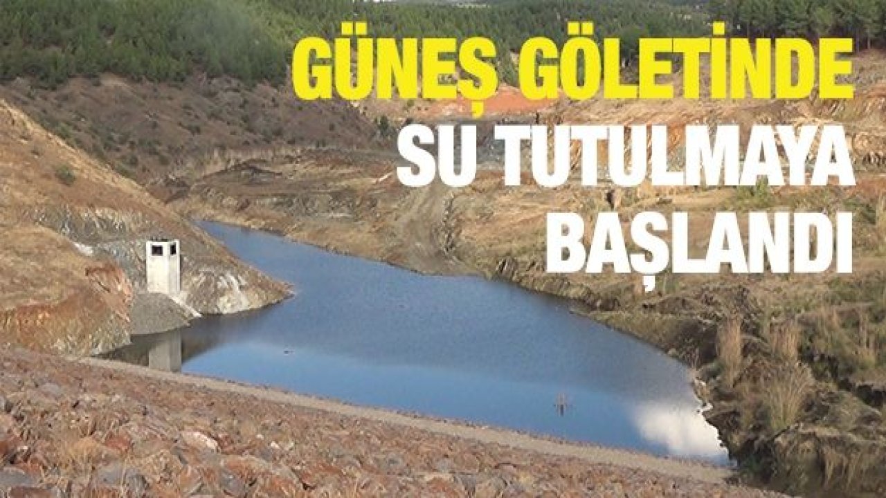 Güneş göletinde su tutulmaya başlandı