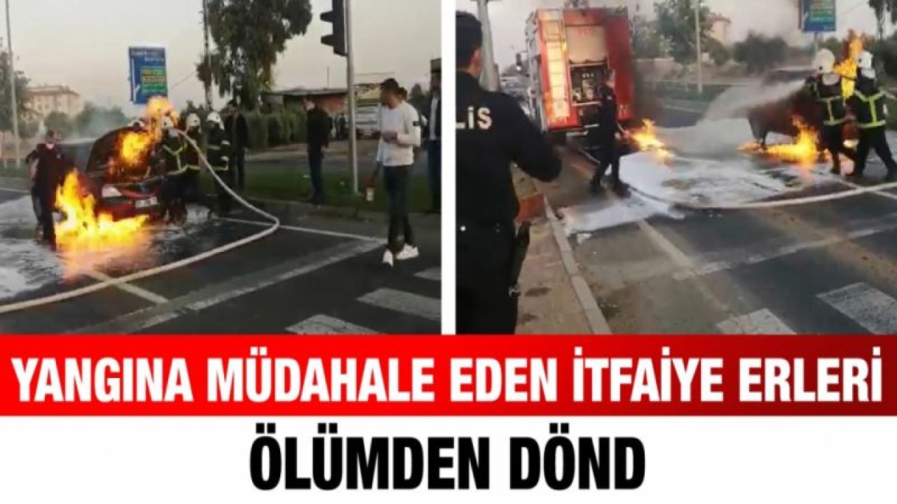 Yangına müdahale eden itfaiye erleri ölümden döndü