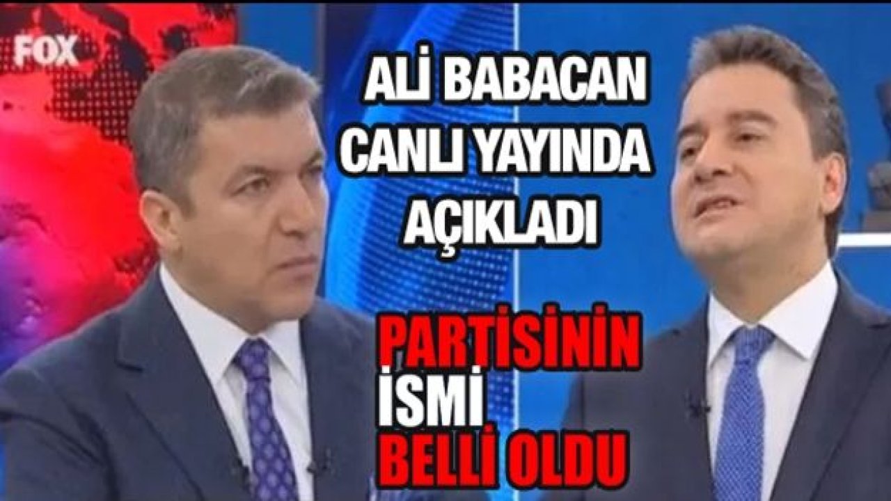 Ali Babacan'ın partisinin ismi Demokrasi ve Atılım Partisi mi? Canlı yayında flaş açıklama