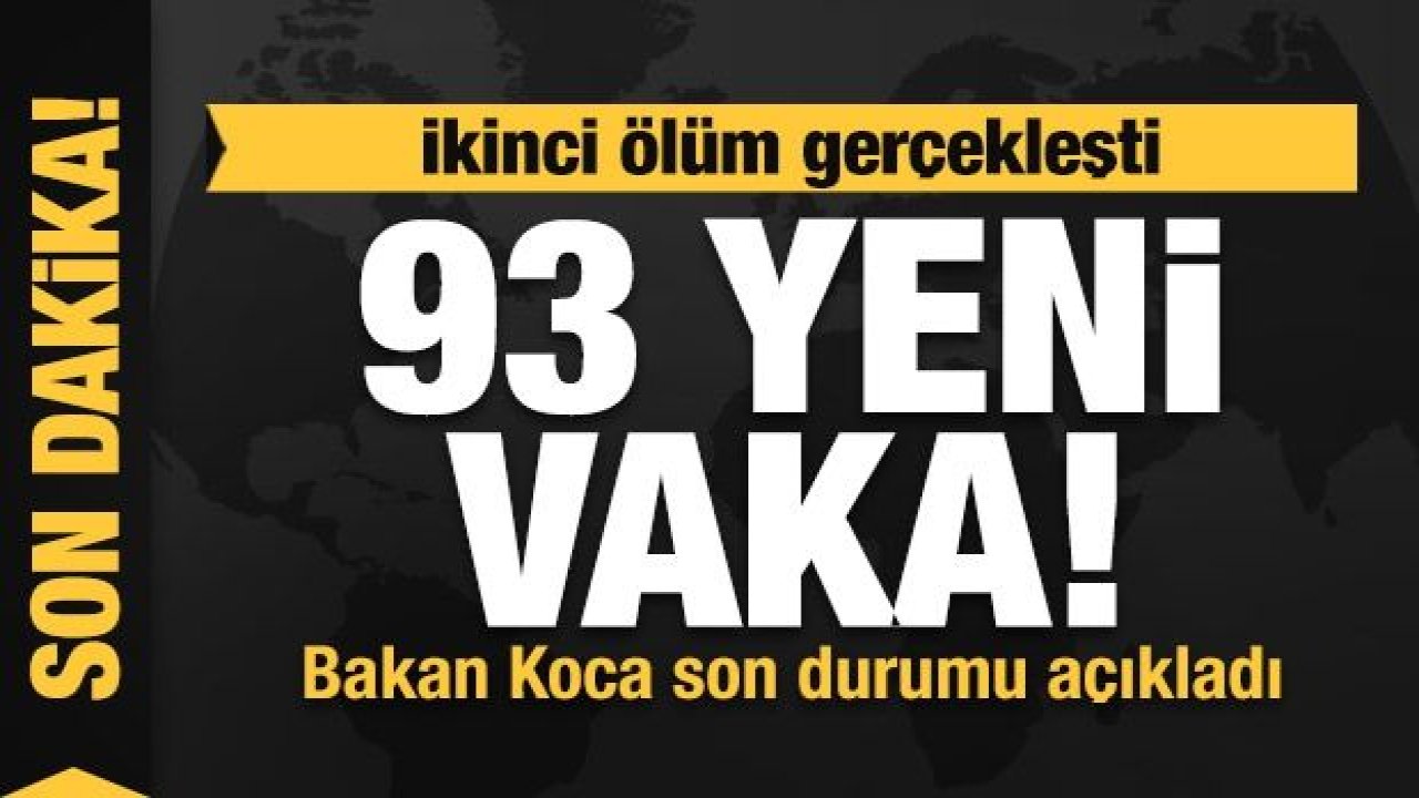 Son Dakika Haberi; Türkiye'de koronavirüs kaynaklı 2. ölüm