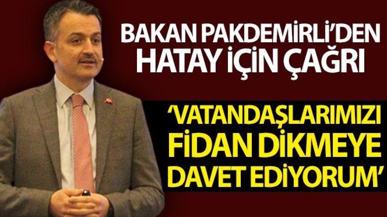 Bakan Pakdemirli: “Geleceğimize nefes olmak için tüm halkımızı ağaçlandırma çalışmalarına davet ediyorum”