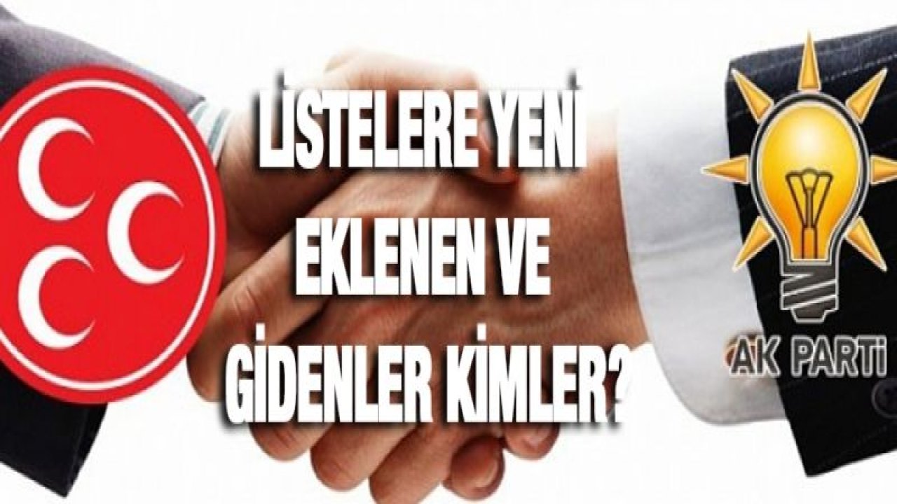 Listelere yeni eklenen ve gidenler kimler?