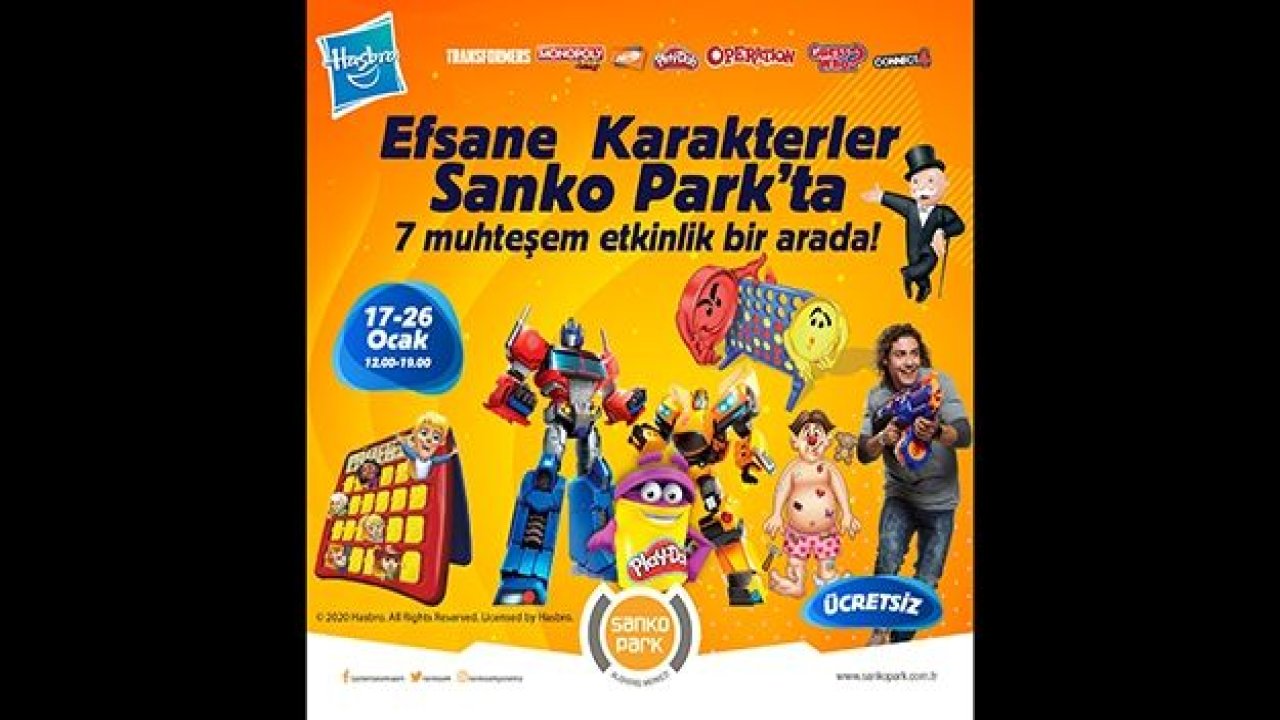 HASBRO WORLD BİRBİRİNDEN EĞLENCELİ OYUNLARI İLE SANKO PARK'TA