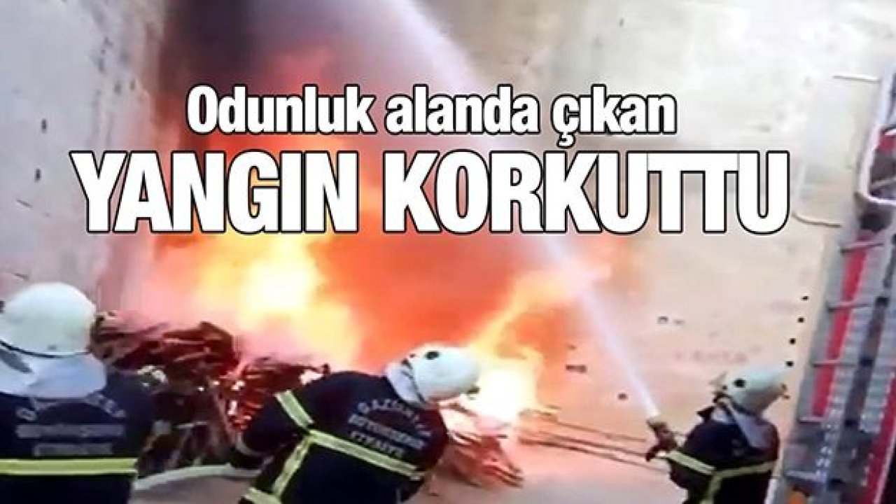 Odunluk alanda çıkan yangın korkuttu